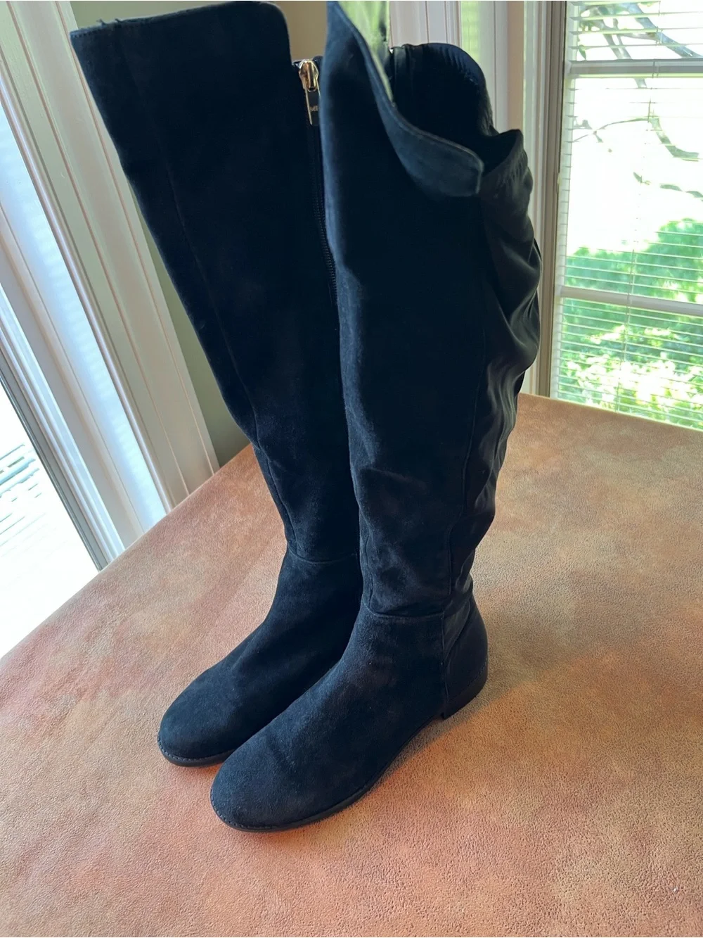 Marc Fisher Black Suede Over-the-Knee Boots size 6.5
